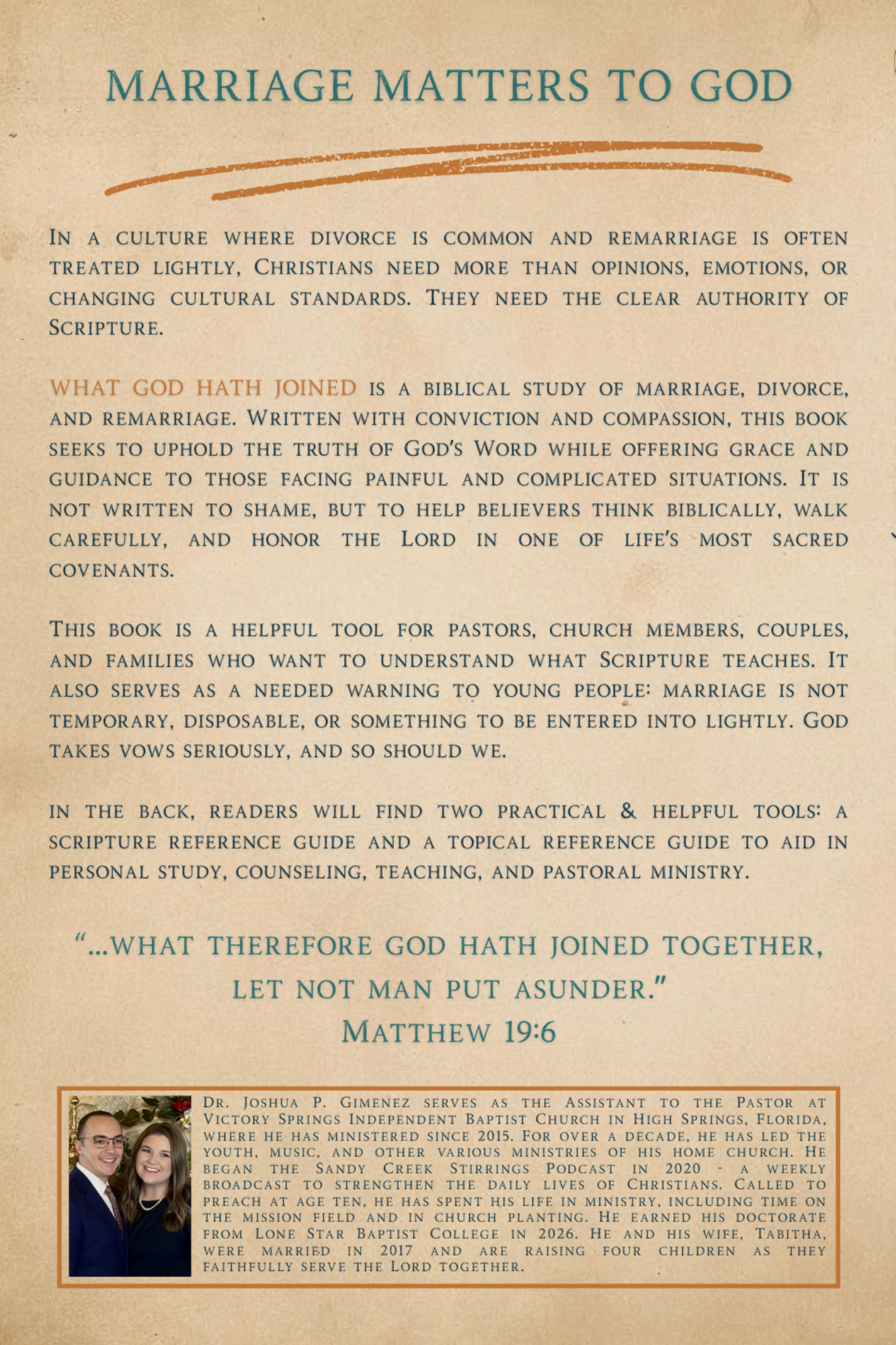 What God Hath Joined - A Biblical View of Marriage & Divorce - Image 2