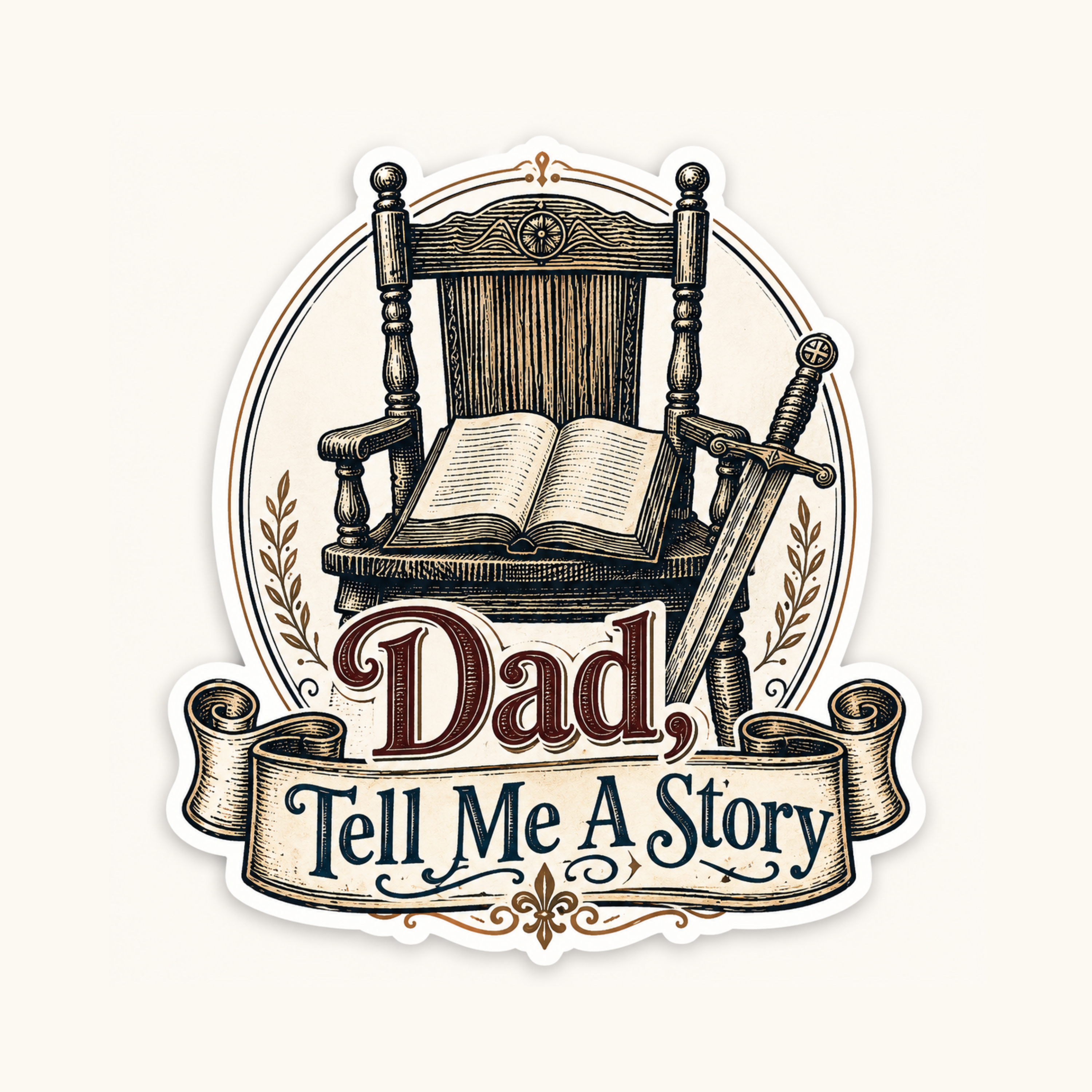 Dad, Tell Me A Story - Sticker