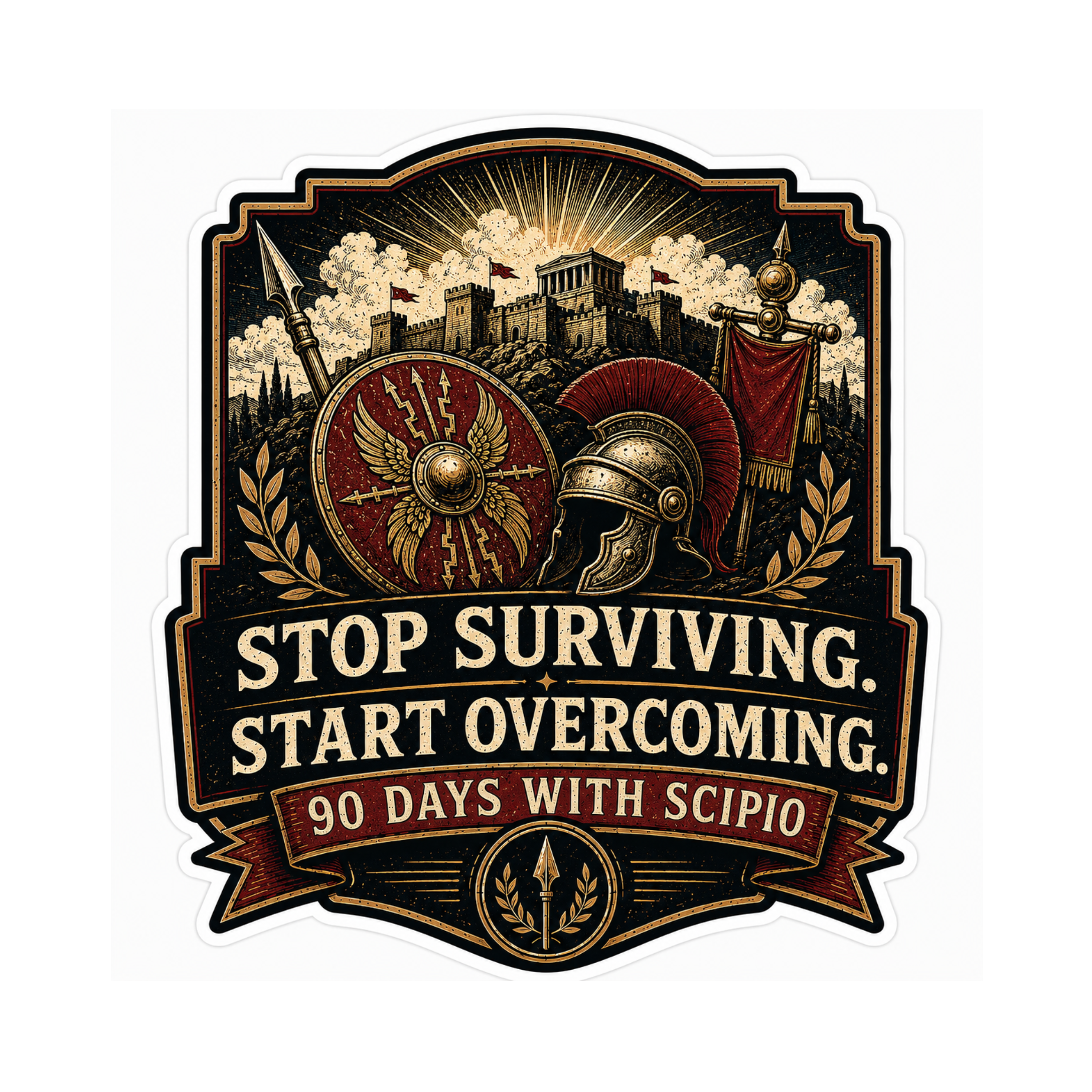 Stop Surviving. Start Overcoming. - Sticker